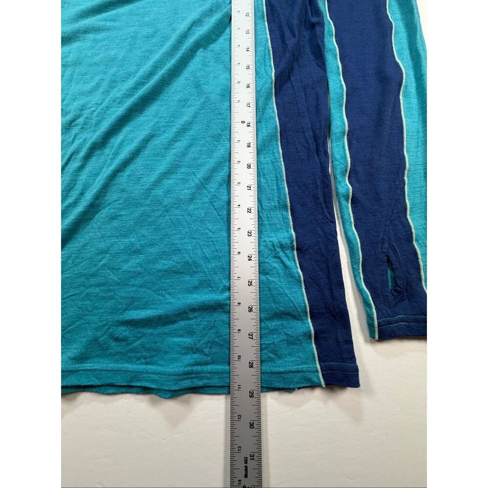 Stoic Merino Wool Base Layer Top Women’s Size Large Blue Long Sleeve Thumbholes - Picture 6 of 10